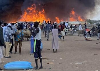 A drone strike at the Sudan/South Sudan border