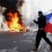 Protesters in the streets of France