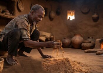 Igbo man, sand